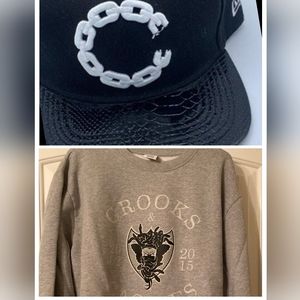 Crooks and Castles Strap back and Crewneck